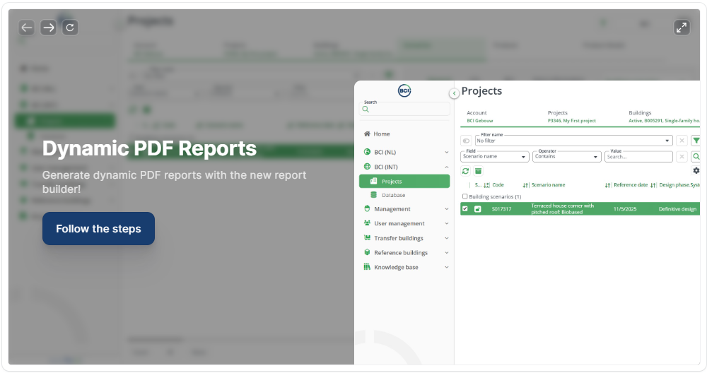 BCI Update 13 May 2026: Dynamic PDF Reports - BCI Gebouw